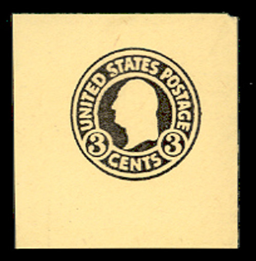 U437h 3c Black (error) on Amber, die 1, Mint Full Corner, 45 x 47
