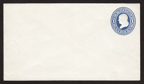 U74 UPSS # 144 1c Blue on White, Mint Entire