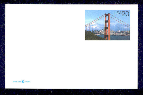 UX282 UPSS# 295 20c Golden Gate in Daylight Mint Postal Card