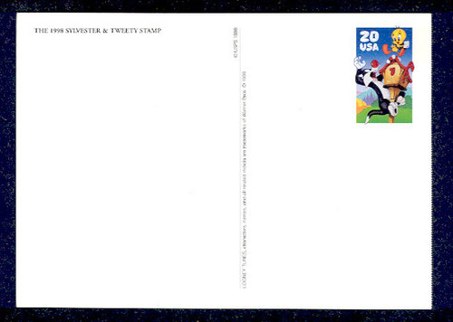 UX291 UPSS# 304 20c Sylvester & Tweety Mint Postal Card