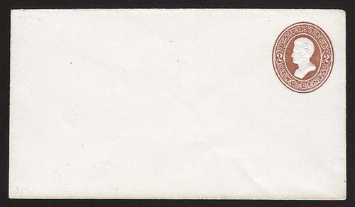 U128 UPSS # 303 2c Brown on White, die 2, Mint Entire