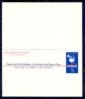 UY19 UPSS# MR29 7c Map of USA Mint UNFOLDED