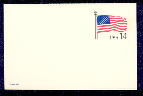 UY38 UPSS# MR48 14c Stars & Stripes Mint FOLDED