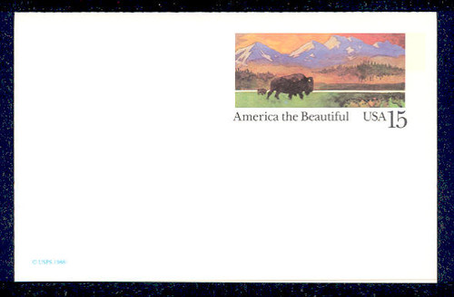 UY39 UPSS# MR49 15c Bison Mint FOLDED