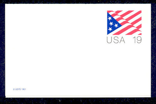 UY40 UPSS# MR50 19c Stars & Stripes Mint FOLDED