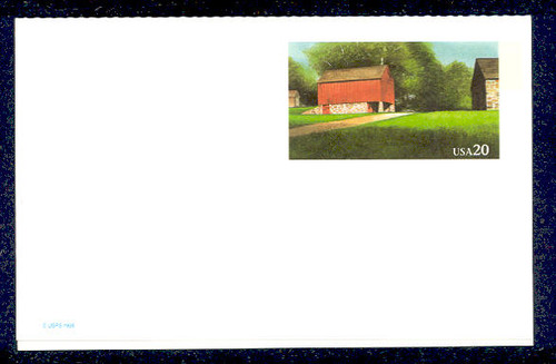 UY41 UPSS# MR51 20c Red Barn Mint FOLDED