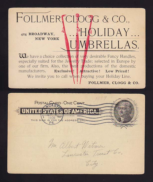 UX14 New York, New York Follmer, Clogg & Co. Umbrellas