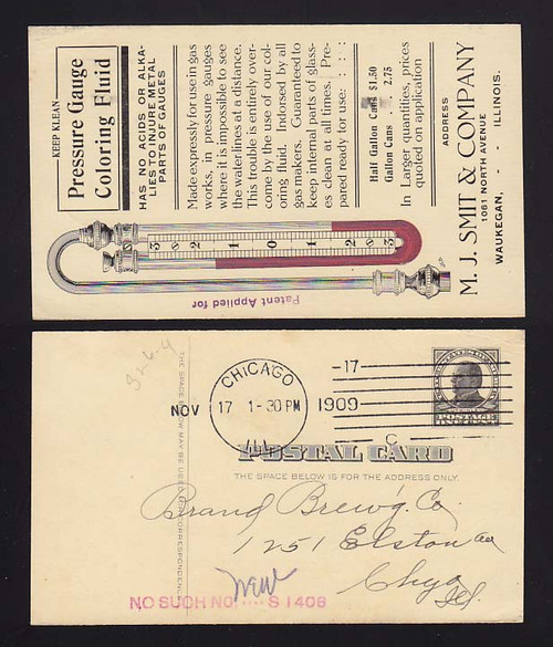 UX20 Waukegan, Illinios M.J. Smit & Co, Pressure Guage
