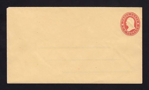 U27 UPSS # 54 3c Red on Buff, Mint Entire
