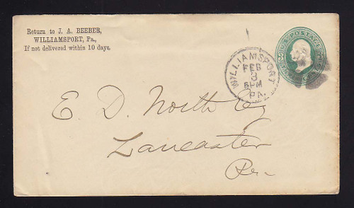 U168 UPSS # 449 3c Green on White, die 3, Used Entire