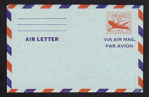 UC16, UPSS #ALS-1 10c Skymaster, 2-Lines on back, Mint, FOLDED