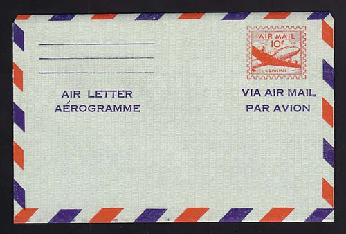 UC16d, UPSS #ALS-4 10c Skymaster, AREOGRAMME-Small, Mint, FOLDED