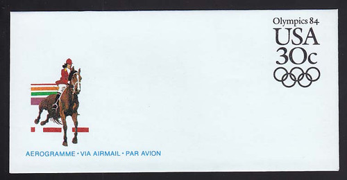 UC57, UPSS #ALS-23 30c 1984 Olympics, Mint, FOLDED
