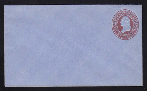 U280 UPSS # 818-7 2c Brown on Blue, die 1, Mint Entire