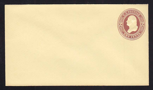 U289 UPSS #855 2c Brown on Amber, die 2, Mint Entire