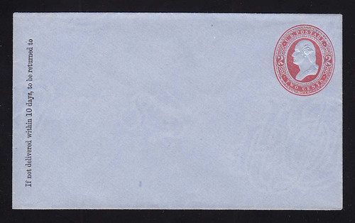 U245 UPSS# 747 2c Red on Blue, Mint Entire, GR
