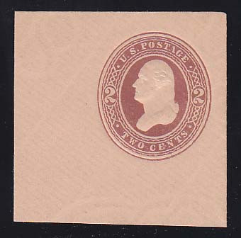 U291 2c Brown on Fawn, die 2, Mint Full Corner, 50 x 50