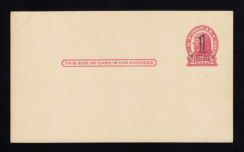 UX32 UPSS# S44-46, Detroit 2nd Die Surcharge, Mint Postal Card