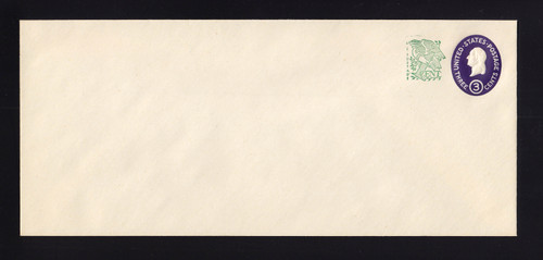 U540 UPSS# 3458-45 1c + 3c Dark Violet, die 3, Mint Entire