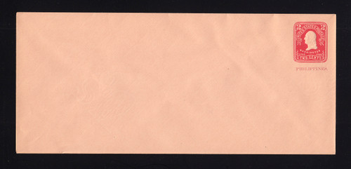 Philippines: U29 UPSS# 42 2c Carmine on Oriental Buff, Type 102, Mint Envelope