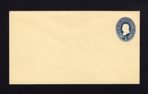 U297 UPSS# 889a-12 1c Dark Blue on Amber, Mint Entire