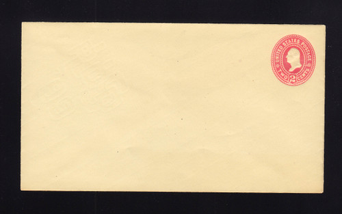 U368 UPSS # 1328 2c Carmine on Amber, die 3, Mint Entire