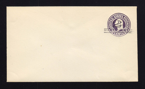 U448 UPSS# 2747-20 2c on 3c Dark Violet on White, die 1, Mint Entire