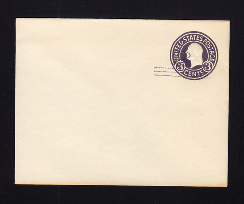 U448c UPSS# 2770-19 2c on 3c Dark Violet on White, die 7, Mint Entire