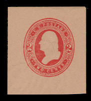 U239 2c Red on Fawn, Mint Full Corner, 40 x 43