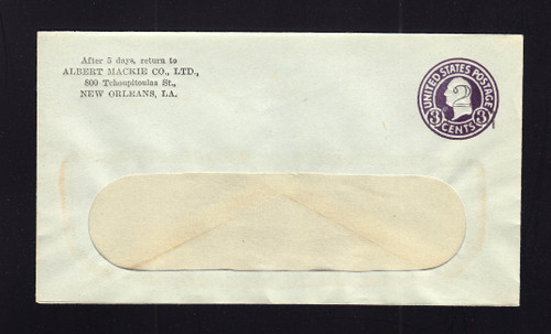U471a UPSS# 3015-19 2c on 3c Dark Violet on Blue, die 5, Mint Entire