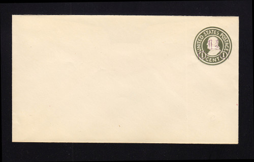 U521 UPSS# 3223-24 1 1/2c on 1c Green on White, die 3, Mint Entire