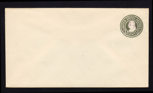 U521 UPSS# 3225-25 1 1/2c on 1c Green on White, die 3, Mint Entire