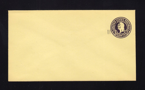 U459b UPSS# 2886-19 2c on 3c Dark Violet on Amber, die 5, Mint Entire