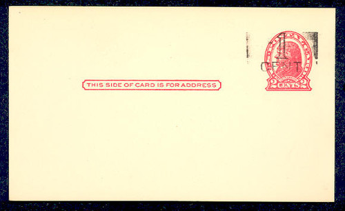 UX32 UPSS# S44-18, Jacksonville Surcharge, Mint Postal Card