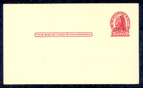 UX32 UPSS# S44-27, New Orleans Surcharge, Clean Face Postal Card