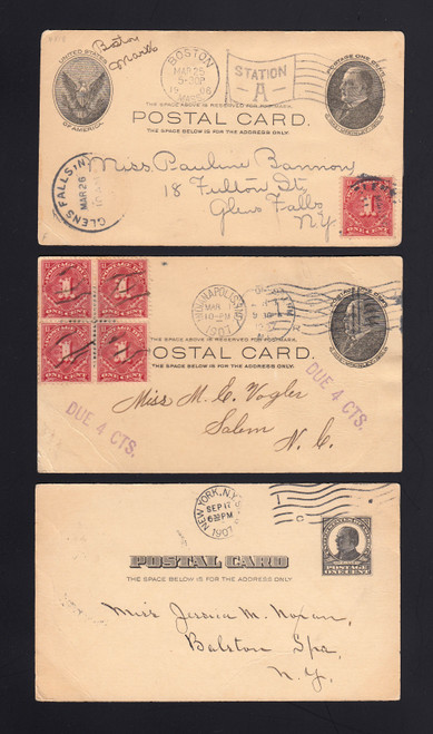 UX18 UPSS# S22 & UX19 1c Pasted on Pictures 1906/1907 Postage Dues