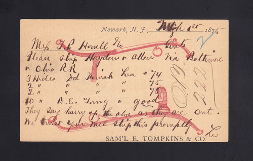 UX3 Newark, NJ Sam'l E. Tompkins & Co.