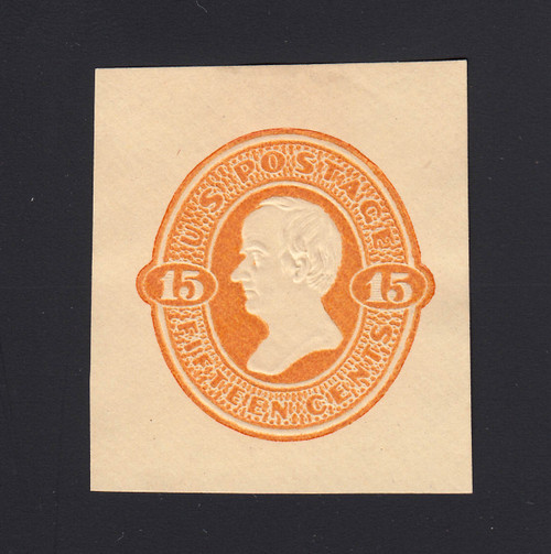 U200 15c Orange on Cream, Mint Cut Square, 35 x 40