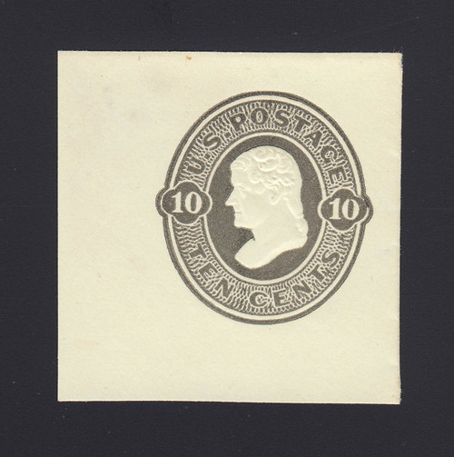 U90 10c Olive-Black on Amber, Mint Cut Square, 43 x 44