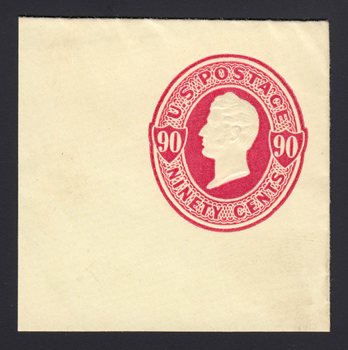 U106 90c Carmine on Amber, Mint Cut Square, 50 x 50