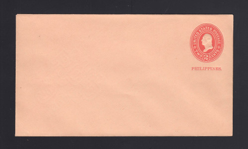 Philippines: U10 UPSS# 17 2c Carmine on Oriental Buff , Mint Envelope