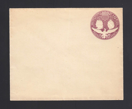ESSAY: UPSS # E95Dh 2c Violet Type 1, NO Wmk, NO CC, Gummed Flap