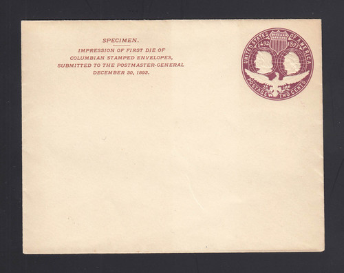 UPSS # E95Dp 2c Violet Type 1, Wove Paper, No Wmk, With CC, Ungummed Flap