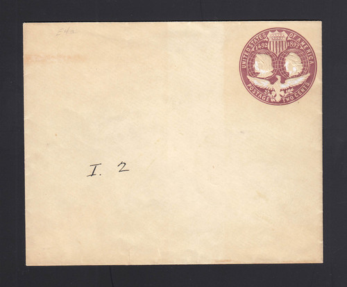 ESSAY: UPSS # E95Ed 2c Violet Type 2, MORGANS Wmk, NO CC, Ungummed Flap, Hand Retouched