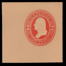 U234 2c Red on Fawn, Mint Full Corner, 50 x 50