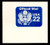 UO75 22c Great Seal, Blue, Mint Full Corner