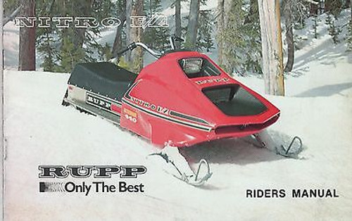 Rupp Nitro 2 snowmobile 1974 chassis parts catalog download. Factory illustrated parts list.