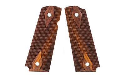 Hogue 1911 Govt Model Checkered Cocobolo Wood Grip Panels