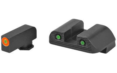 AmeriGlo Trooper Green Tritium w/Orange Outline Sights for Glock 42/43/43X