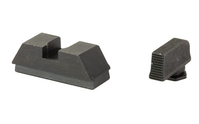 AmeriGlo Optic Compatible 1L Height Flat/Serrated Black Sights for Glock